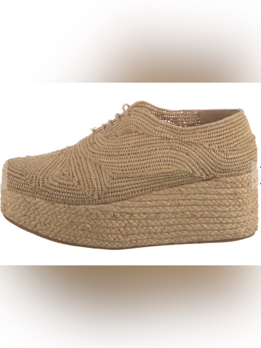 Robert Clergerie Braided Platform Espadrille - Beige